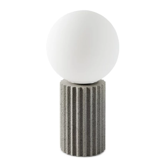 Aspen Lampa - Dekoratív Asztali Lámpa, Betondizájn, Fehér Szín