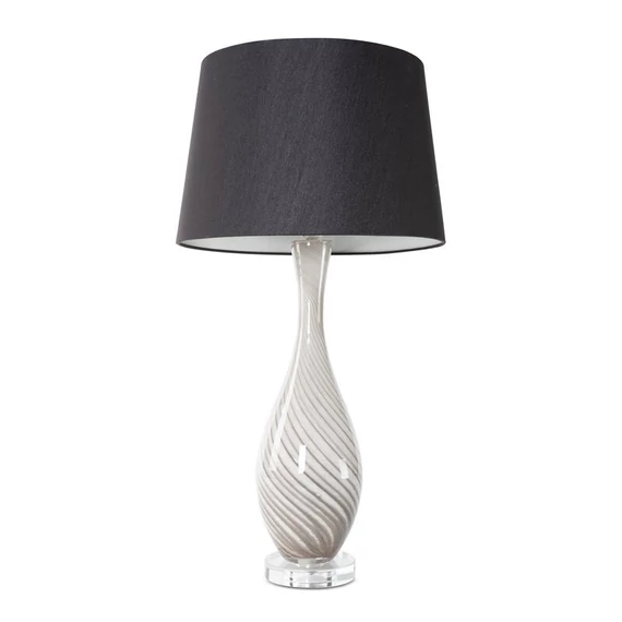 Meggi Lampa - Dekoratív asztali és állólámpa, fém és üveg, fekete színben