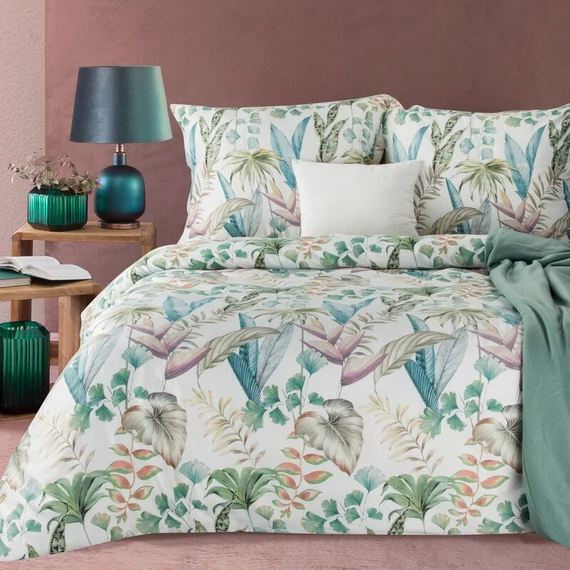 ELLA LINE Ágyneműgarnitúra szatén szövéssel és színes botanikai nyomatta