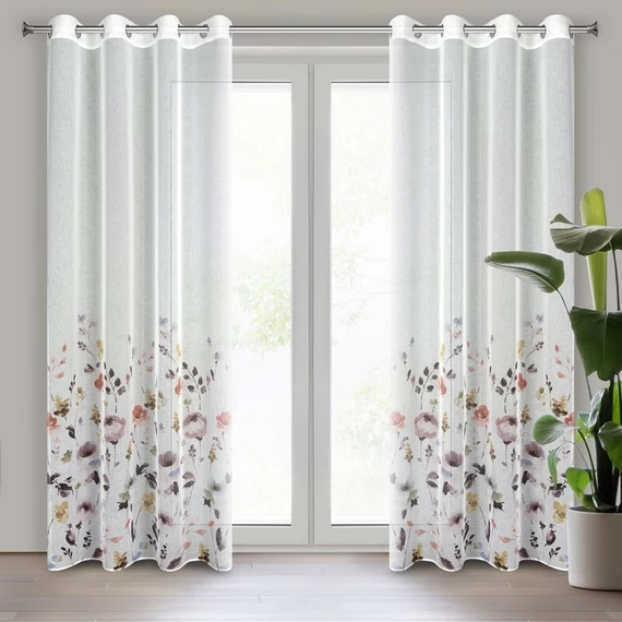 LAVIN függöny etaminból, virágmintával (DESIGN 91)