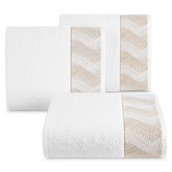 BLANCA 12 törölköző puha pamutból, jacquard szegéllyel, geometrikus motívummal