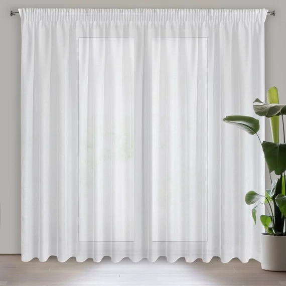 REBECCA függöny finom esőszerkezettel, függőleges mintával