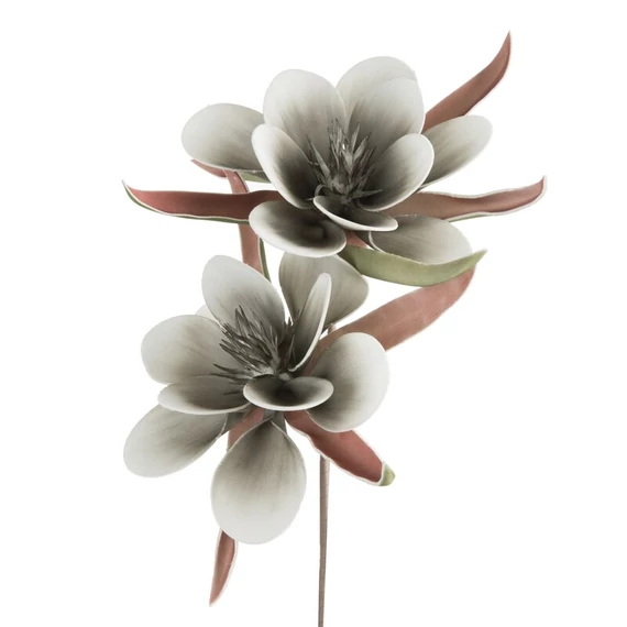 Flore 744 Dekoratív Virág, Popielat Szín, 90% EVA, 10% Fém
