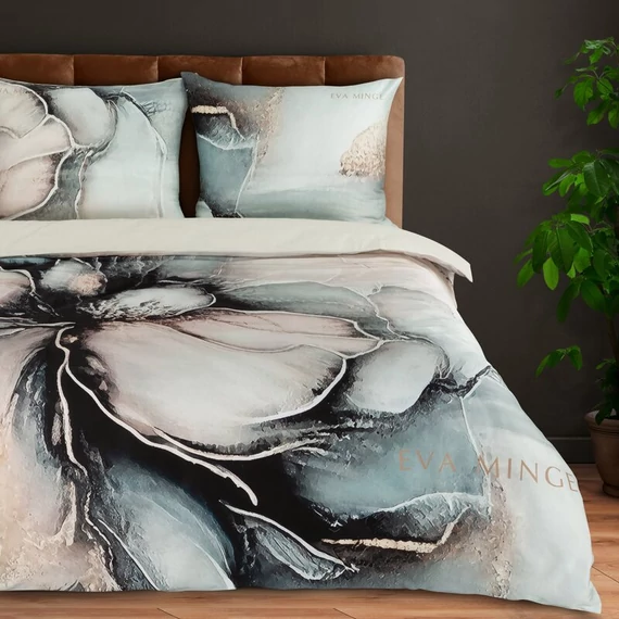 Eva pościel 13, exkluzív, dizájneri pamut szatén, világos krém szín