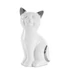 Kép 1/3 - Macska dekoratív kerámia figura, fehér és ezüst Kép 1/3 - Macska dekoratív kerámia figura, fehér és ezüst