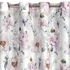 Kép 4/10 - Roselin függöny, virágmintás mikrofibra, 100% poliészter, fehér színben