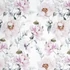 Kép 5/10 - Roselin függöny, virágmintás mikrofibra, 100% poliészter, fehér színben