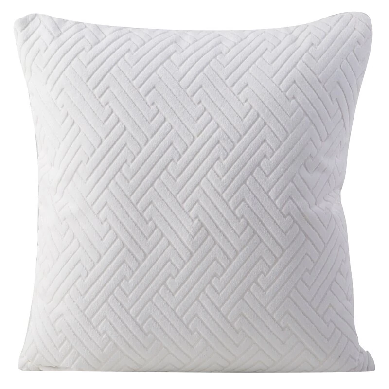ISLA párnahuzat bársonyból, jacquard geometrikus mintával