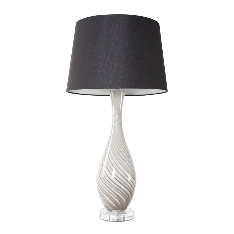 Meggi Lampa - Dekoratív asztali és állólámpa, fém és üveg, fekete színben
