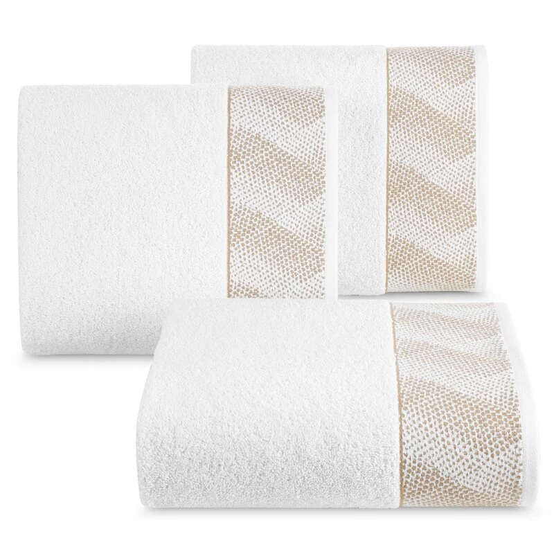 BLANCA 12 törölköző puha pamutból, jacquard szegéllyel, geometrikus motívummal