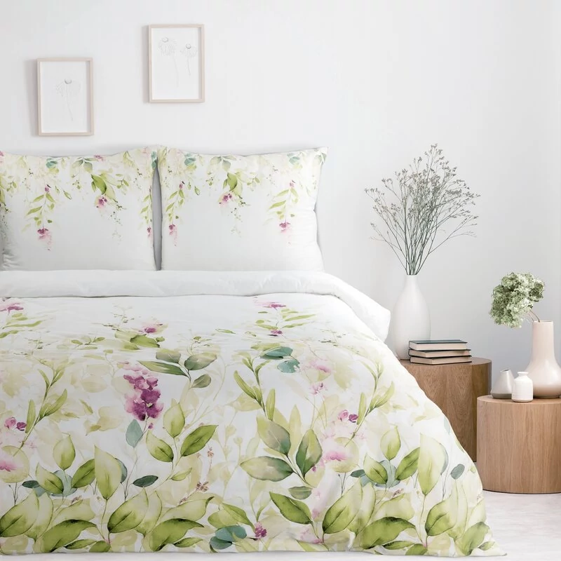 NOVA PRINT NIKA 52 ágyneműgarnitúra pamut szaténból virág motívummal