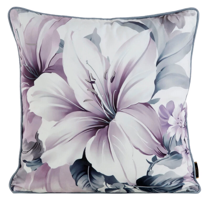 párnahuzat Velvet díszpárnahuzat dizájnnyomattal, 100% poliészter, lila színben