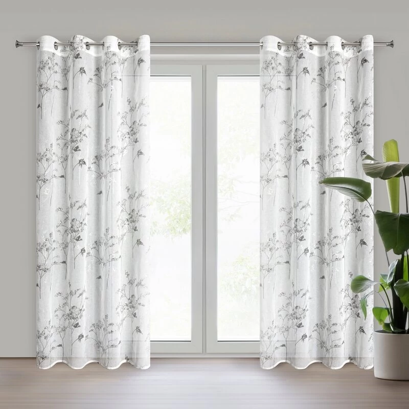 Serma függöny, kész termék, poliészter, fehér szín