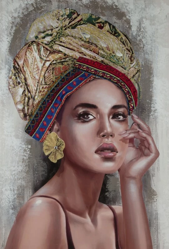 Obraz 648 kézzel festett falikép, barna színben, vászon, festék, fa