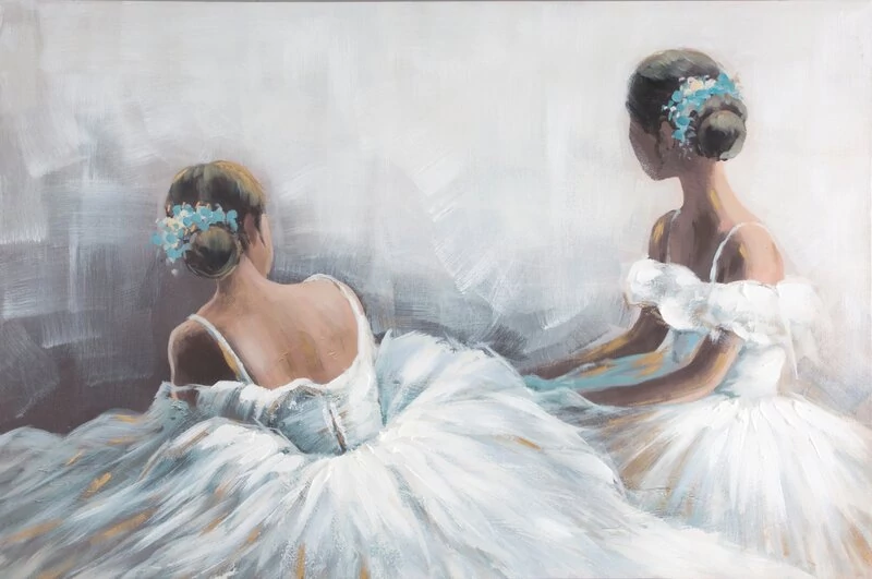 Kép 649 - Kézzel festett vászon, világoskék színben